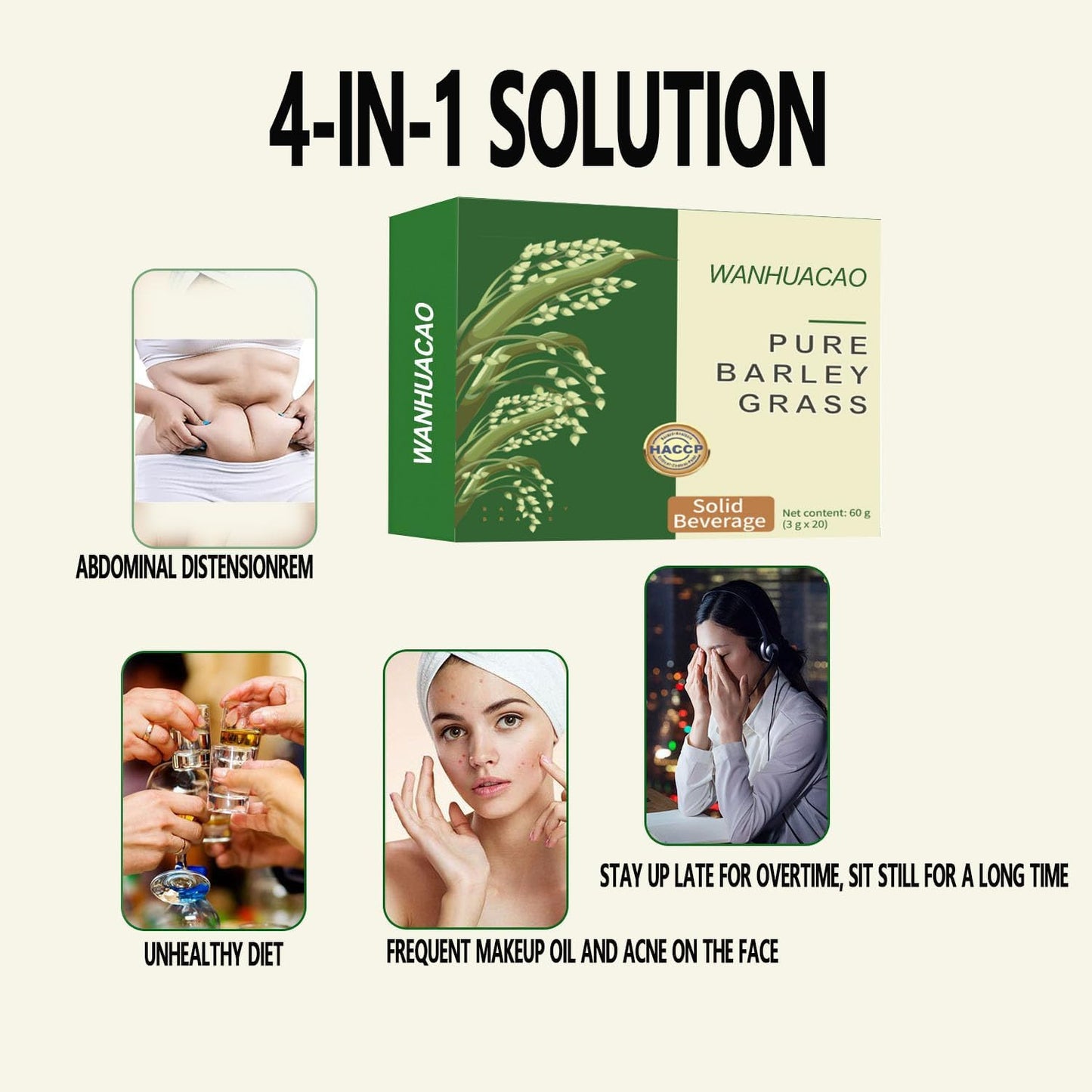 2 Boxes of Pure Organic Barley Grass Juice Powder - 40 Bags, Daily Greens Booster with Iron, Vitamin C & E for Men & Women