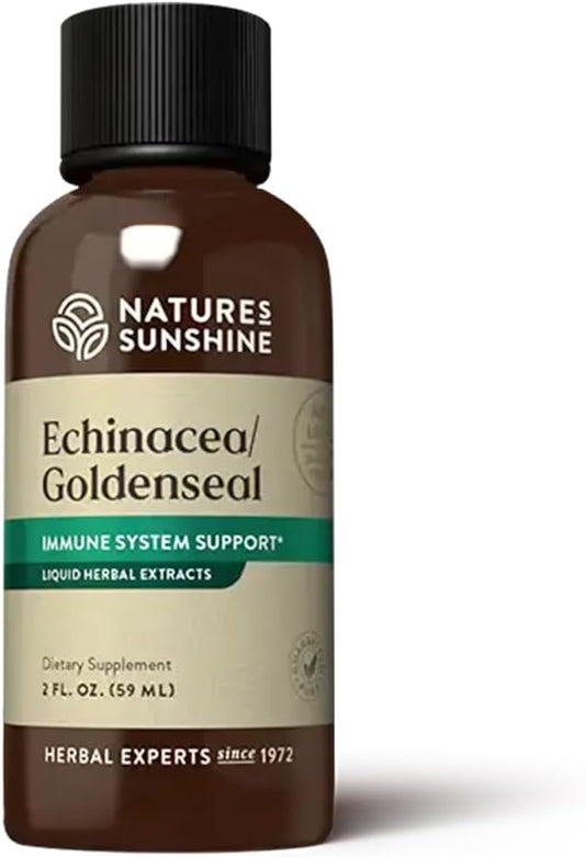 2 fl. oz. Nature's Sunshine Echinacea and Golden Seal Liquid - Boosts Immune System and Supports Health During Seasonal Changes