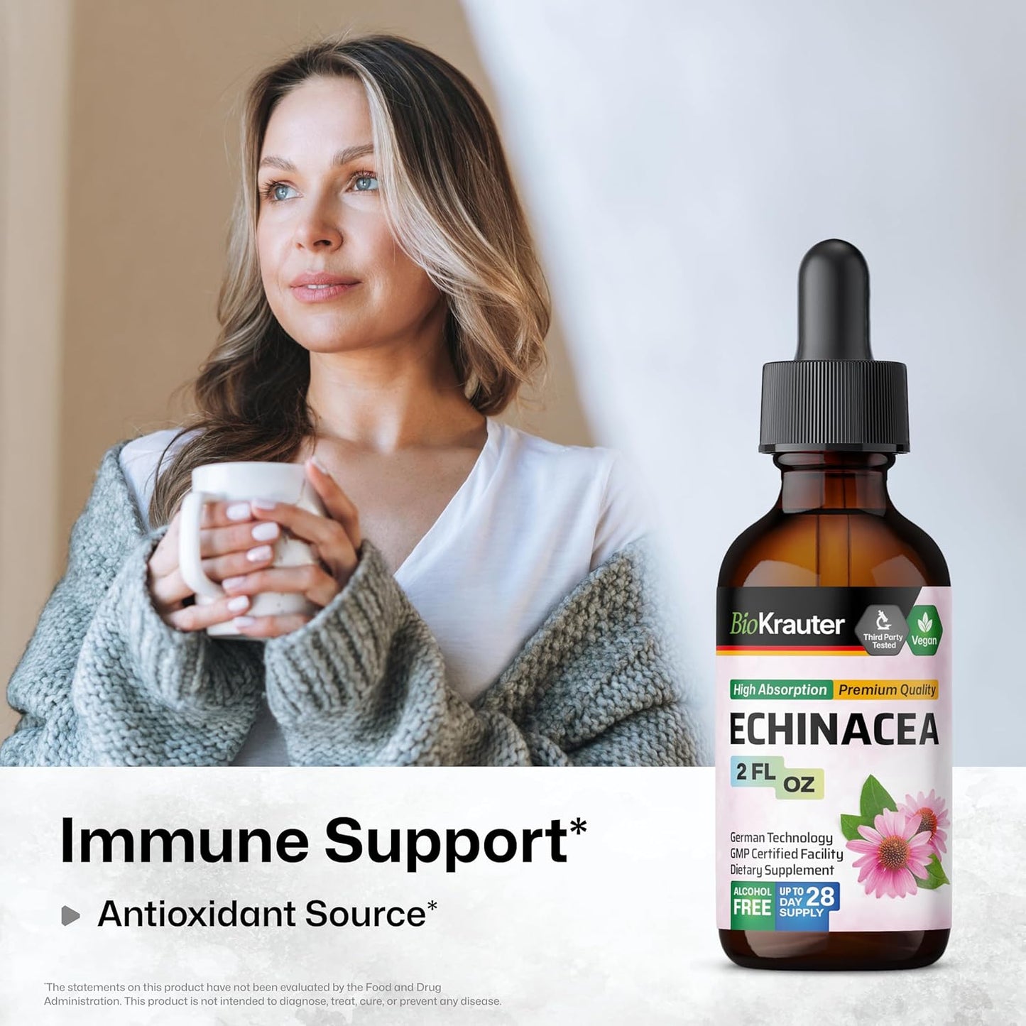 2 Fl. Oz. of Echinacea and Cat's Claw Tinctures by BIO KRAUTER