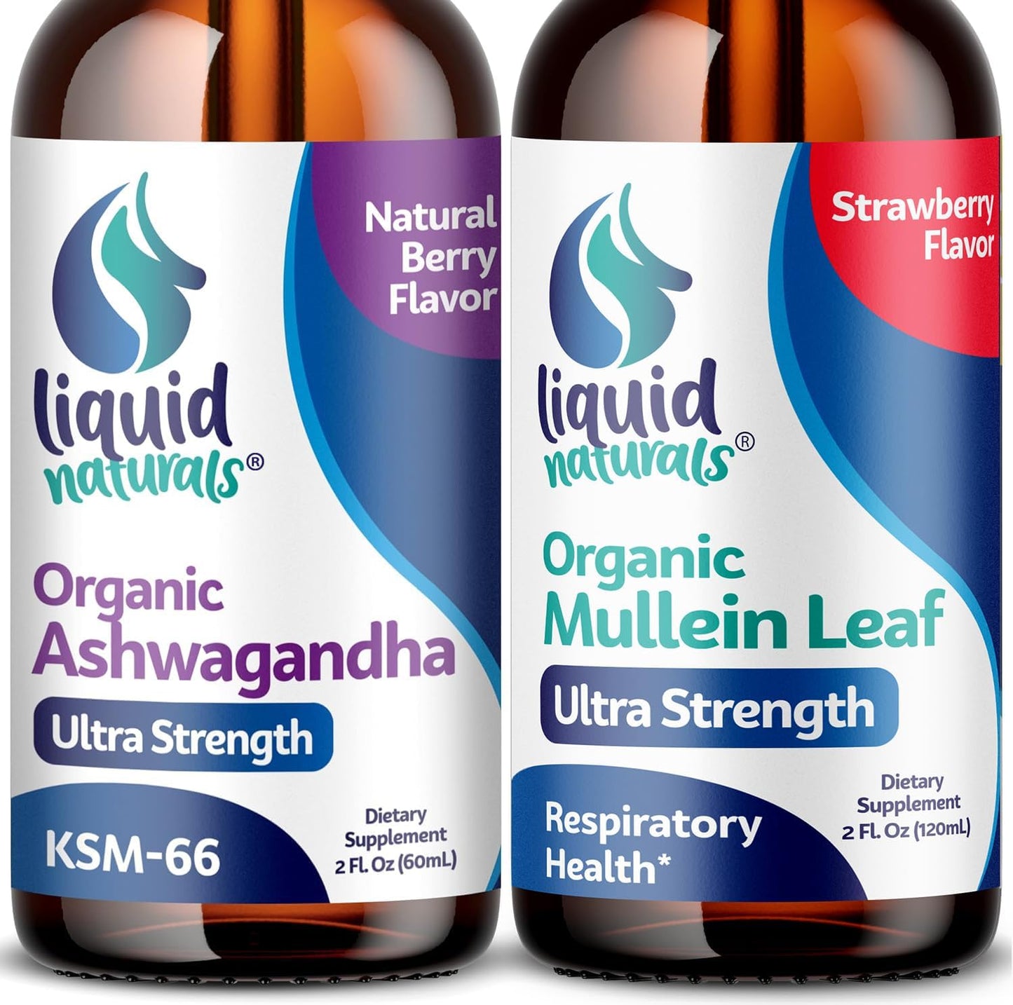 2 Fl. Oz Wellness LABSRX Mullein Leaf Drops with Ashwagandha 2000mg for Lung Health