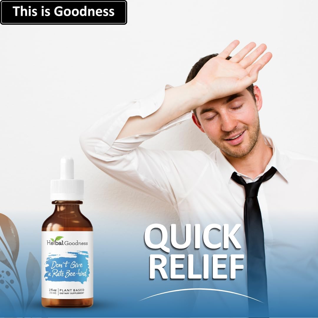 2 Fl.oz Herbal Goodness Calm Aid Supplement with Kava, Chamomile, Lemon Balm - Relaxation Support for Adults