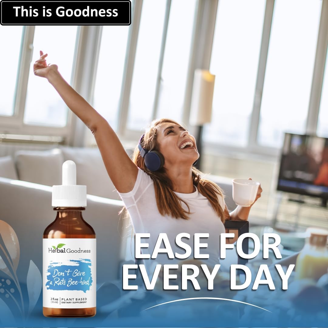 2 Fl.oz Herbal Goodness Calm Aid Supplement with Kava, Chamomile, Lemon Balm - Relaxation Support for Adults