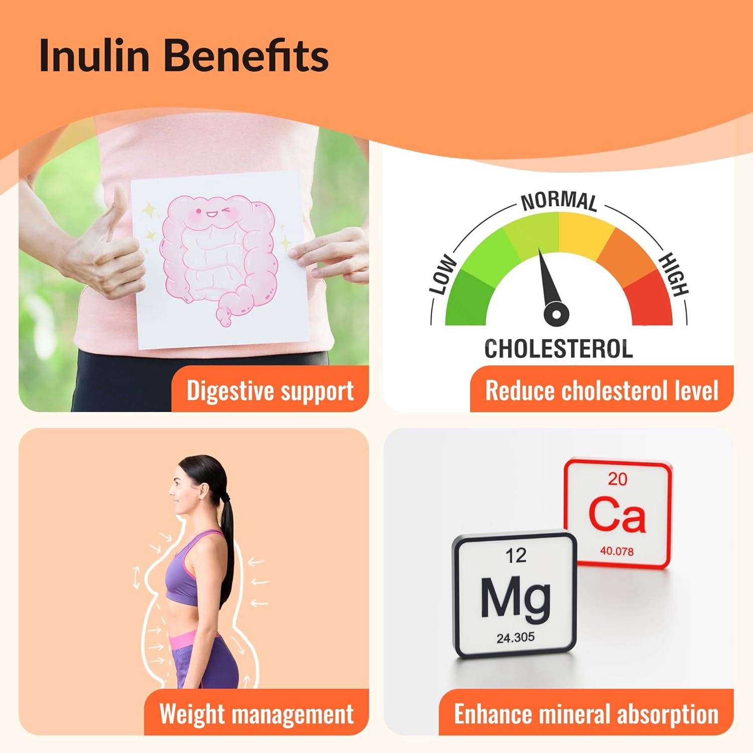 2 lb NAMANNA Pure Inulin FOS Powder - Natural Chicory Root Prebiotic Fiber for Gut Health - Vegan - 2 Pack