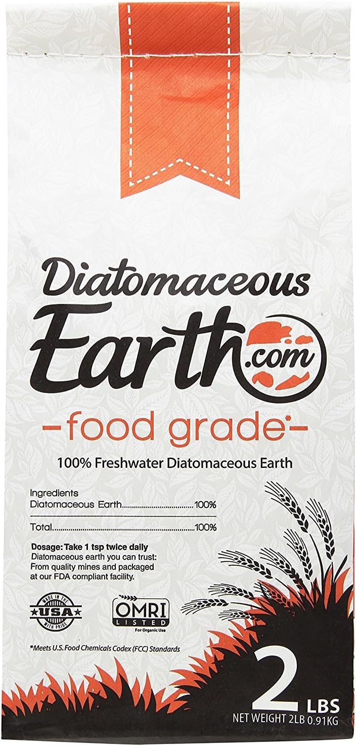 2 Lbs Food Grade Diatomaceous Earth Powder - 100% Organic Natural Formula Safe for Humans and Children - Includes Free Scoop