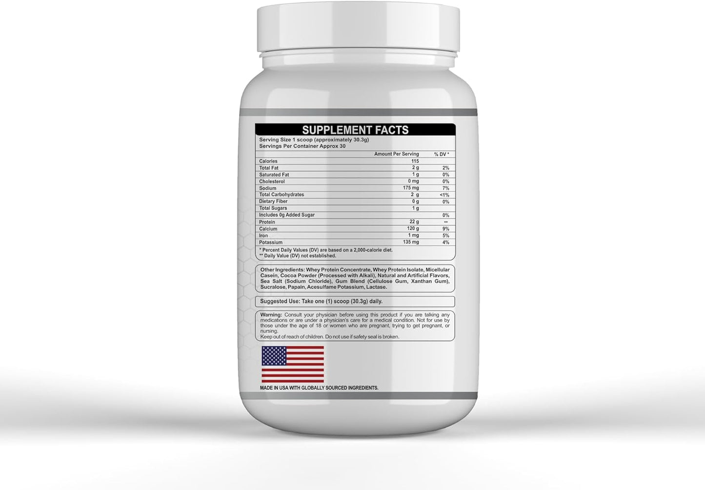2 lbs NutritionBizz Warfare Whey Protein Blend - 22g Protein per Serving - Cookies and Cream Flavor