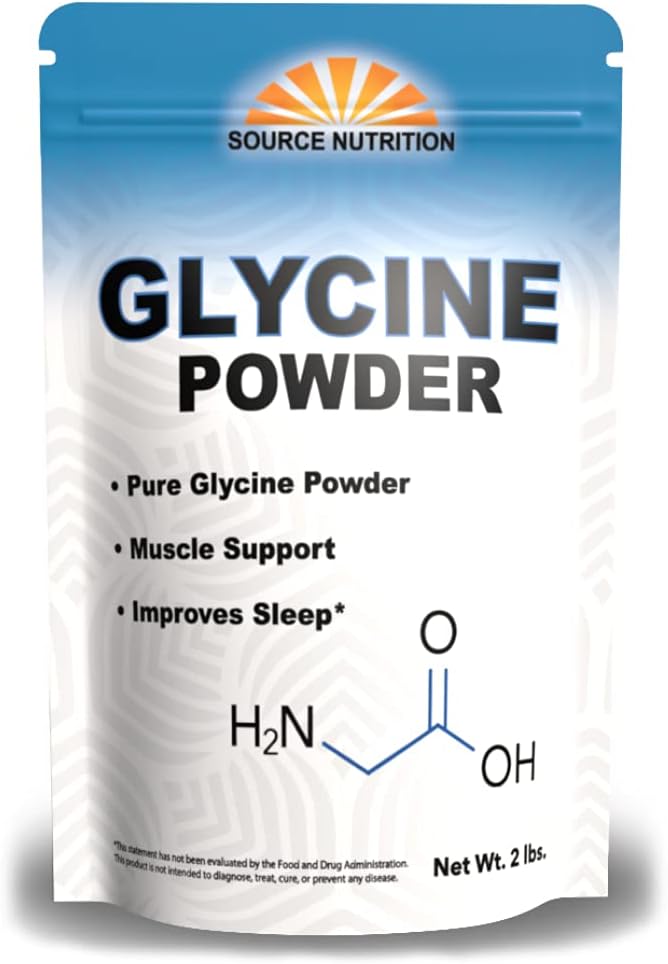 2 lbs TradeKing Glycine Powder - Supports Restful Sleep, Muscle Energy, Strength, Memory, Cognitive Function - Resealable Bag