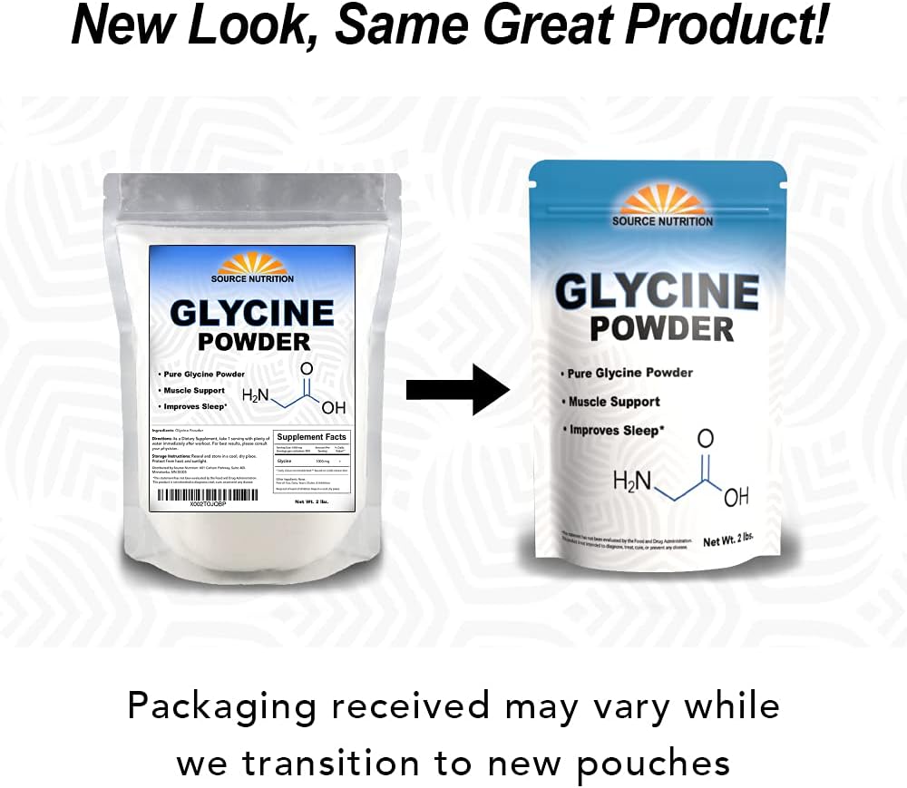 2 lbs TradeKing Glycine Powder - Supports Restful Sleep, Muscle Energy, Strength, Memory, Cognitive Function - Resealable Bag