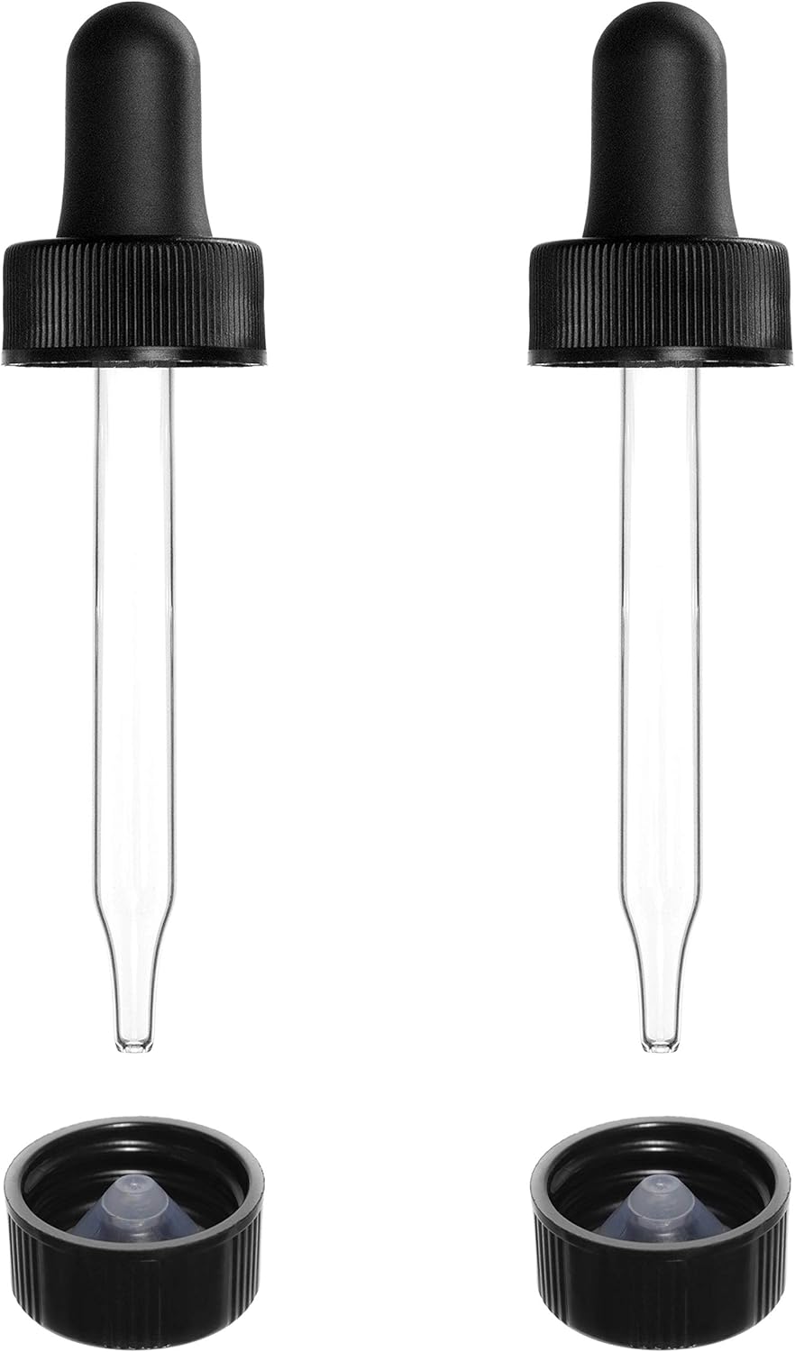 2% Lugol's Iodine Solution - 2 Oz - Two Amber Glass Bottles - Free Droppers - Made in USA
