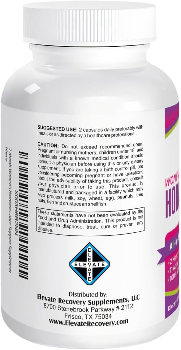 2-Month Supply Women's Hormone Balance Herbal Supplement with 11 Natural Ingredients - Hormonal Health Formula for Female Support