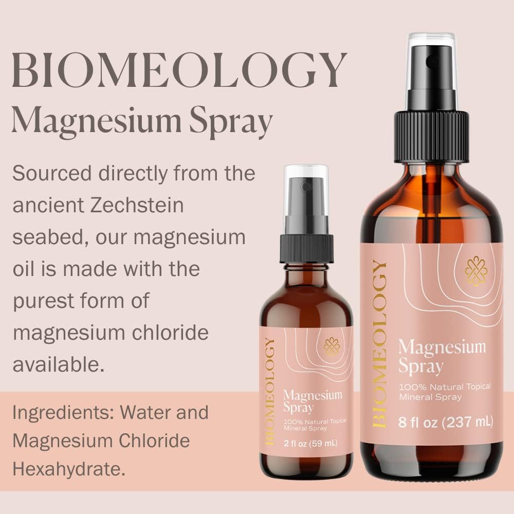 2 oz. Biomeology Topical Magnesium Spray for Muscle Relief and Relaxation - BoostGo Australia