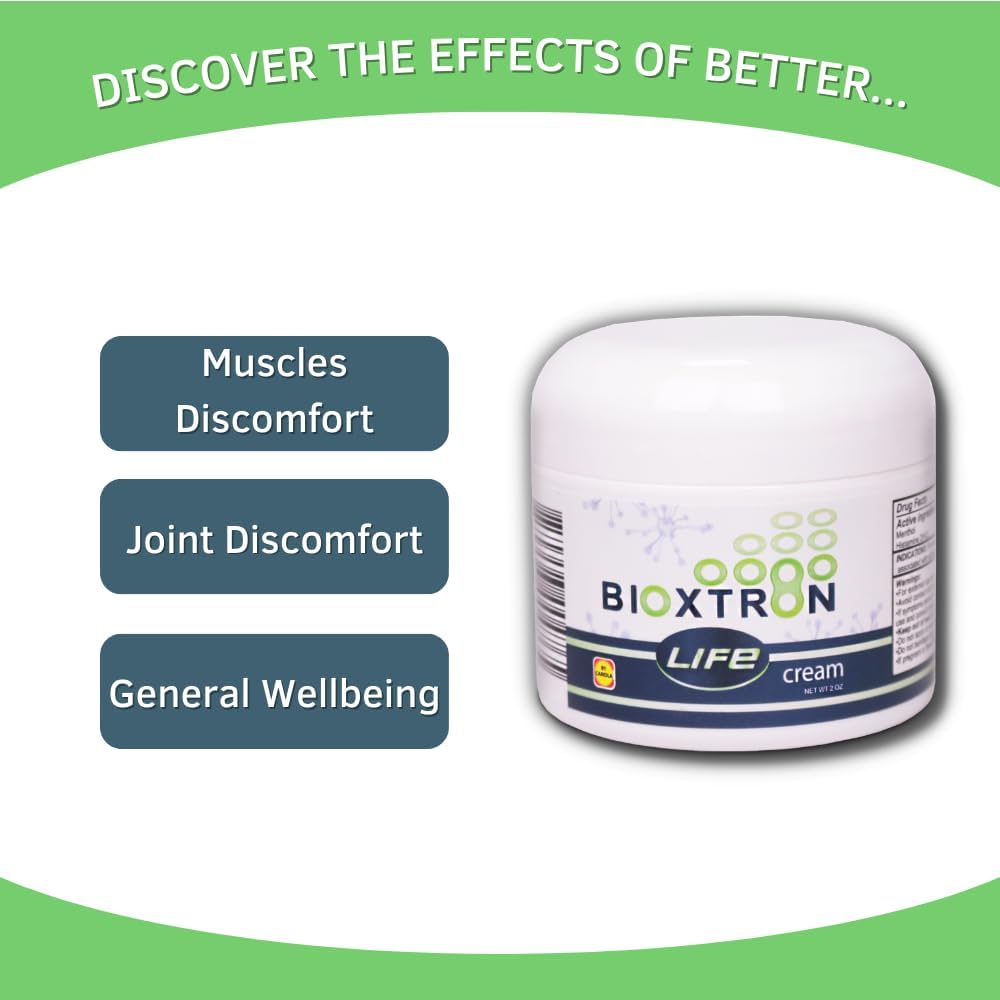 2 oz Bioxtron Life Cream Natural AFA Stem Cell Supplement for Joint Pain, Muscle Pain, and Fatigue