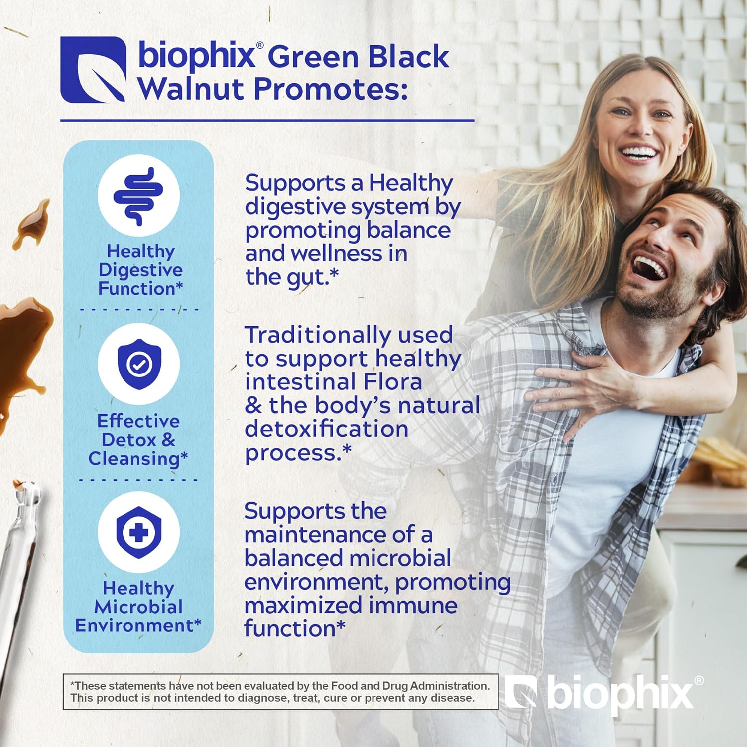 2 oz Natural Green Black Walnut Wormwood Extract - Potent Cleanser for Intestinal Health by Biophix