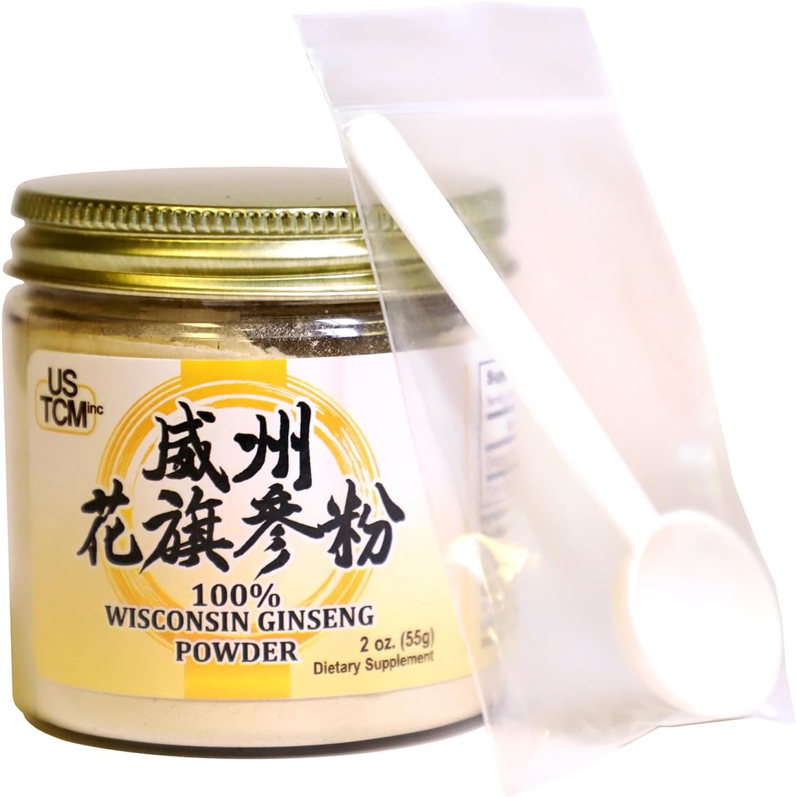 2 oz USTCM Wisconsin American Ginseng Powder - Finely Ground 120 Mesh