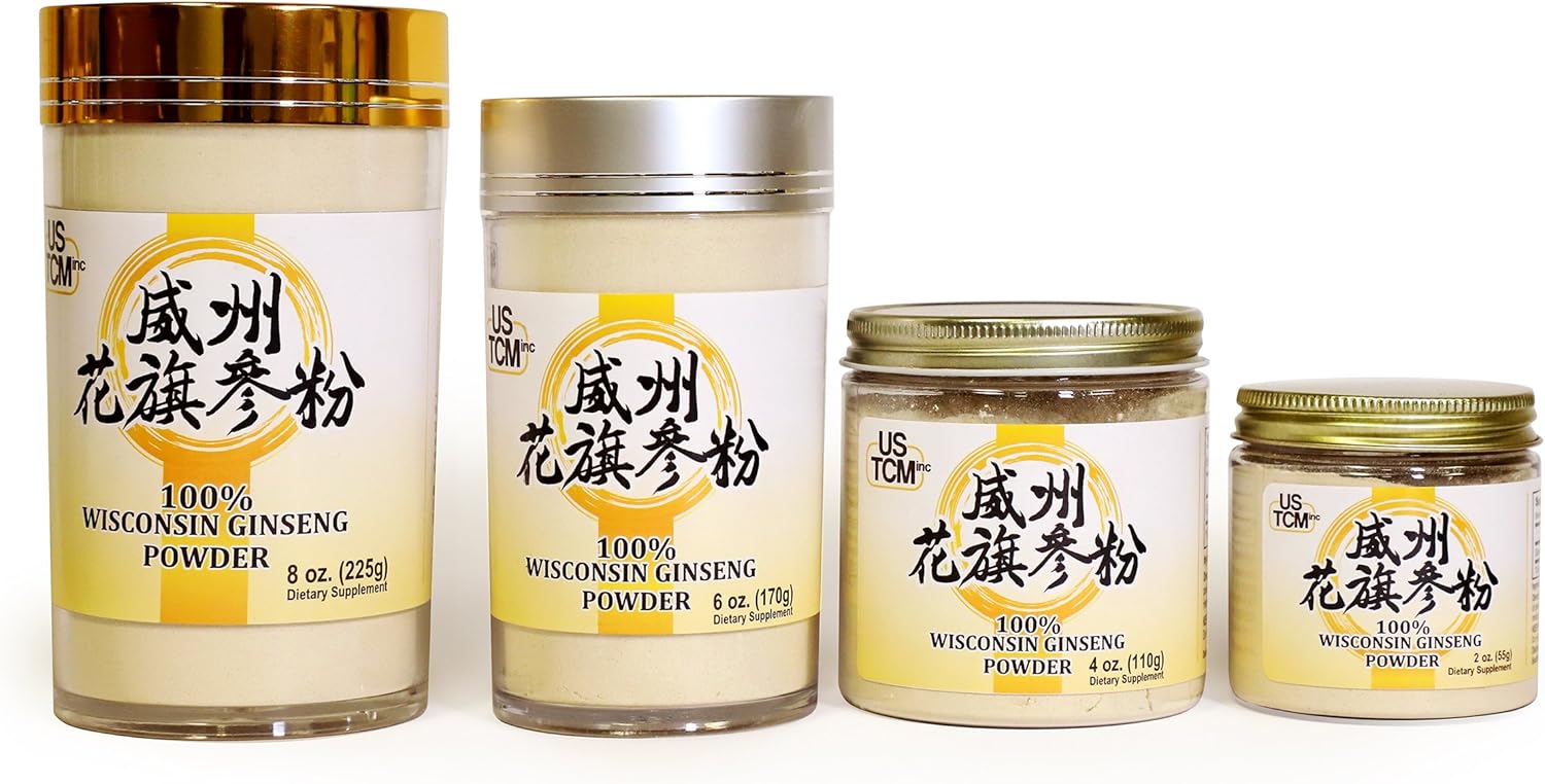 2 oz USTCM Wisconsin American Ginseng Powder - Finely Ground 120 Mesh