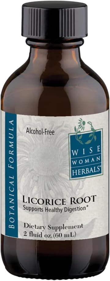 2 oz Wise Woman Herbals Licorice Root Solid Extract - Extra Strength 4:1 Liquid Extract - Alcohol-Free - Supports Digestion & Immune System
