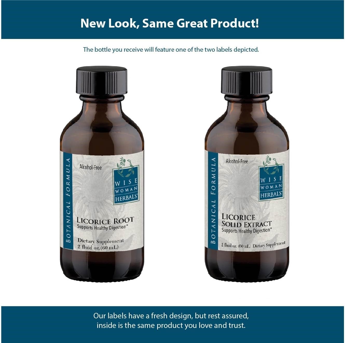 2 oz Wise Woman Herbals Licorice Root Solid Extract - Extra Strength 4:1 Liquid Extract - Alcohol-Free - Supports Digestion & Immune System