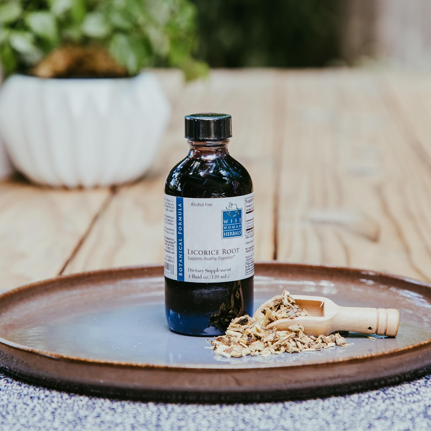 2 oz Wise Woman Herbals Licorice Root Solid Extract - Extra Strength 4:1 Liquid Extract - Alcohol-Free - Supports Digestion & Immune System
