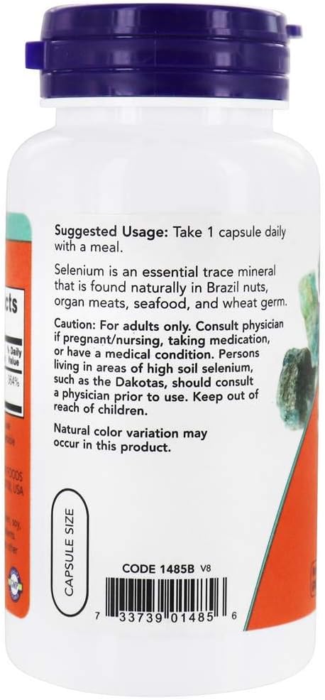 2 Pack - NOW Foods Selenium 200 mcg Yeast Free Capsules - 90 Count