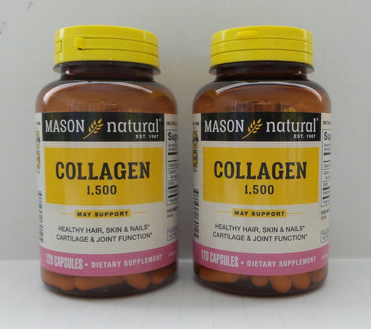 2 Pack AYOJOY EENET Collagen Hydrolysate Capsules with Vitamin C, Biotin - 1500mg for Skin, Hair, Bones - 240 Capsules