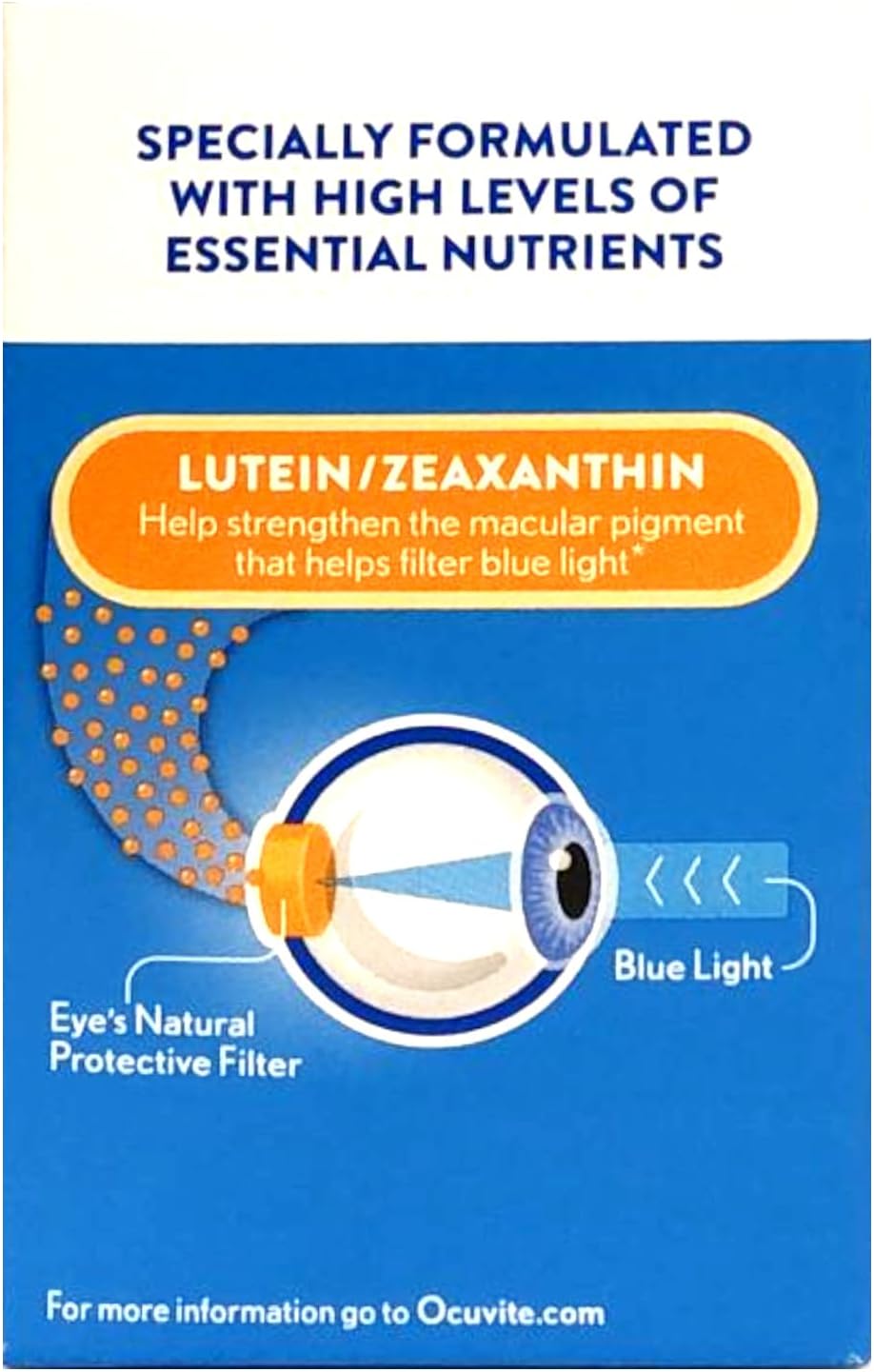 2-Pack Bausch + Lomb Ocuvite Blue Light Lutein & Zeaxanthin Supplement - 30 Softgels, 25mg Lutein