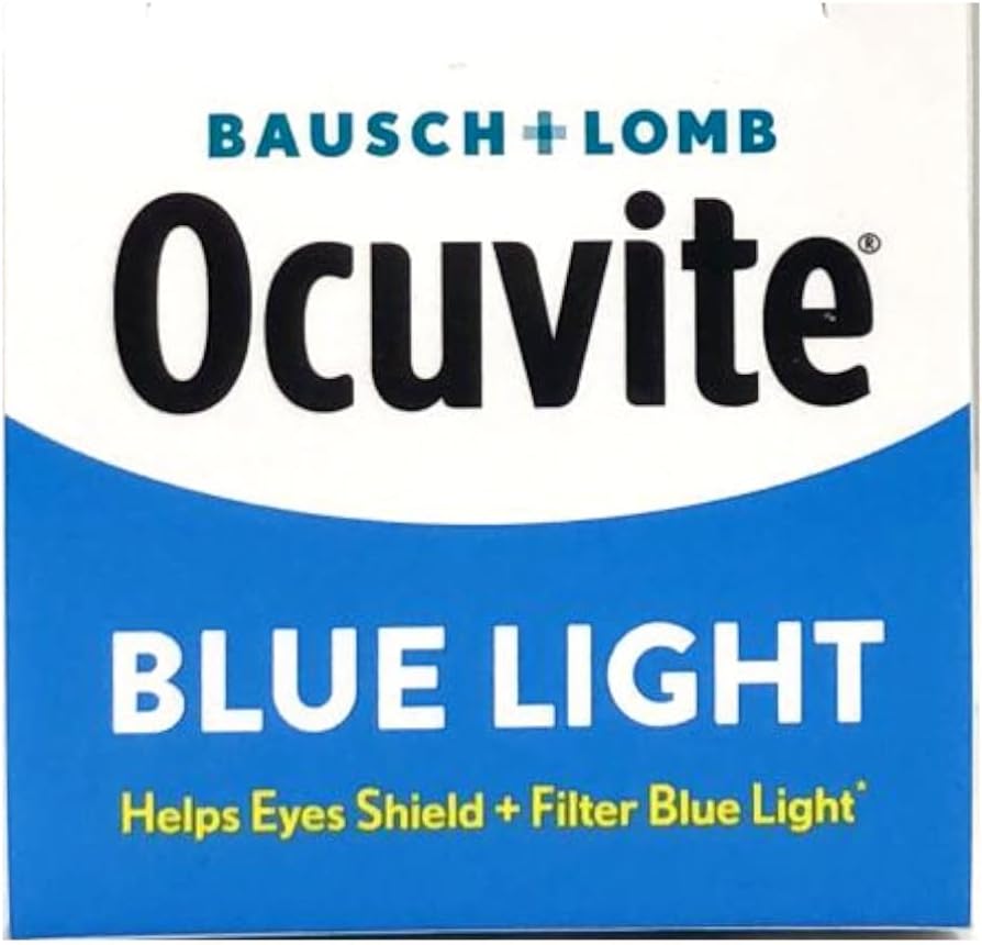 2-Pack Bausch + Lomb Ocuvite Blue Light Lutein & Zeaxanthin Supplement - 30 Softgels, 25mg Lutein