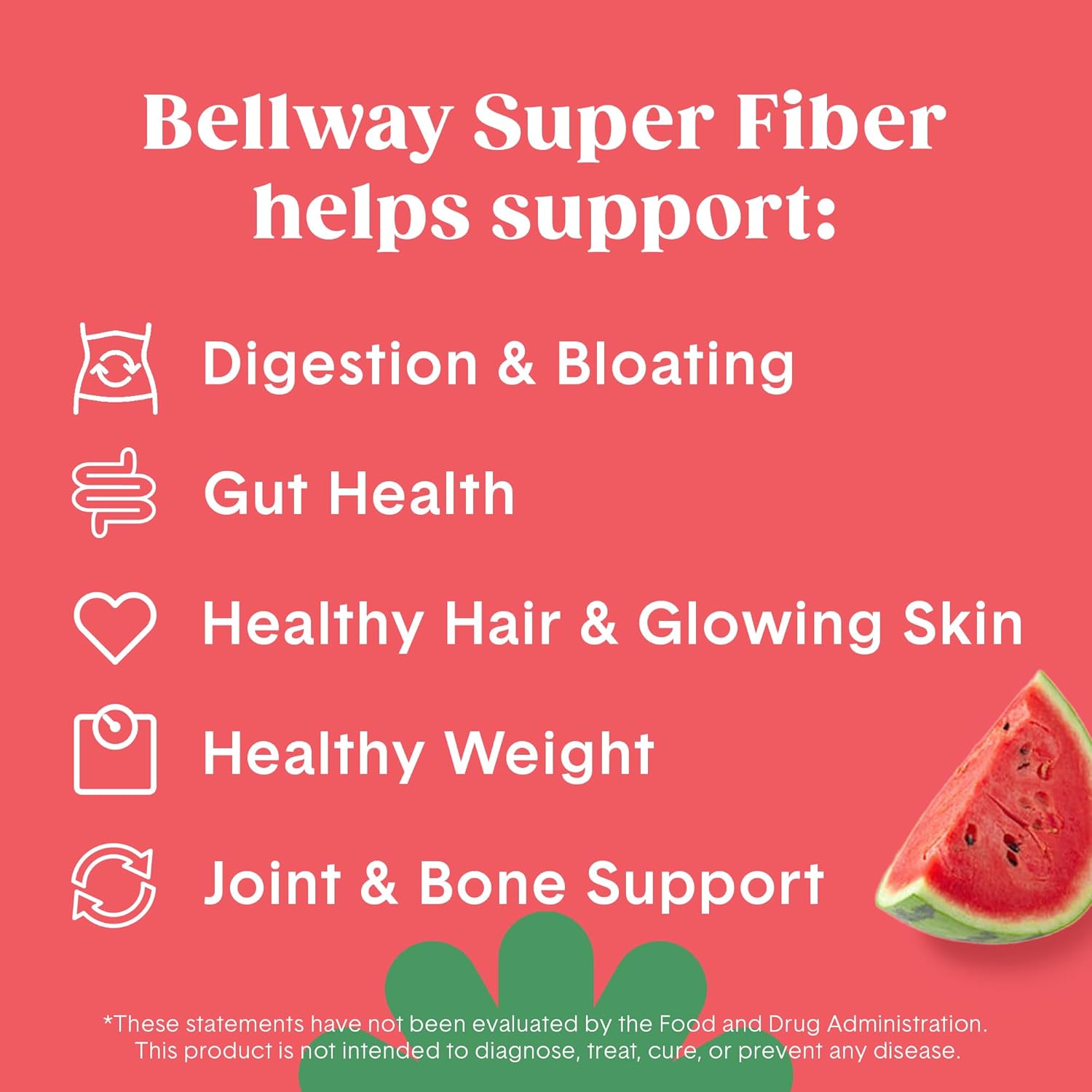 2-Pack Bellway Super Fiber Powder + Collagen: Sugar-Free Psyllium Husk Powder with Collagen Peptides and Hyaluronic Acid for Gut Health, Skin, Nails, Bones & Joints - Watermelon Flavor (21.2 oz)