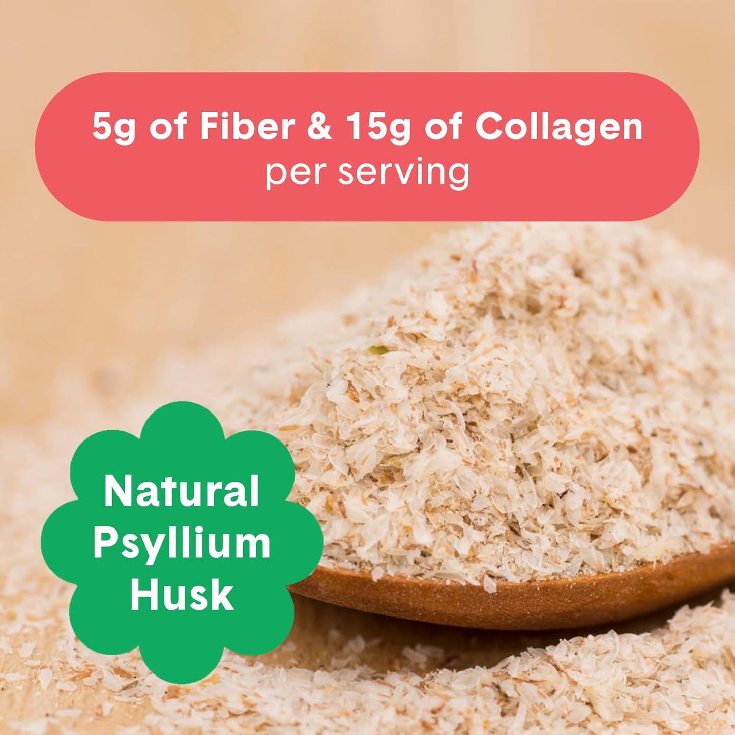 2-Pack Bellway Super Fiber Powder + Collagen: Sugar-Free Psyllium Husk Powder with Collagen Peptides and Hyaluronic Acid for Gut Health, Skin, Nails, Bones & Joints - Watermelon Flavor (21.2 oz)