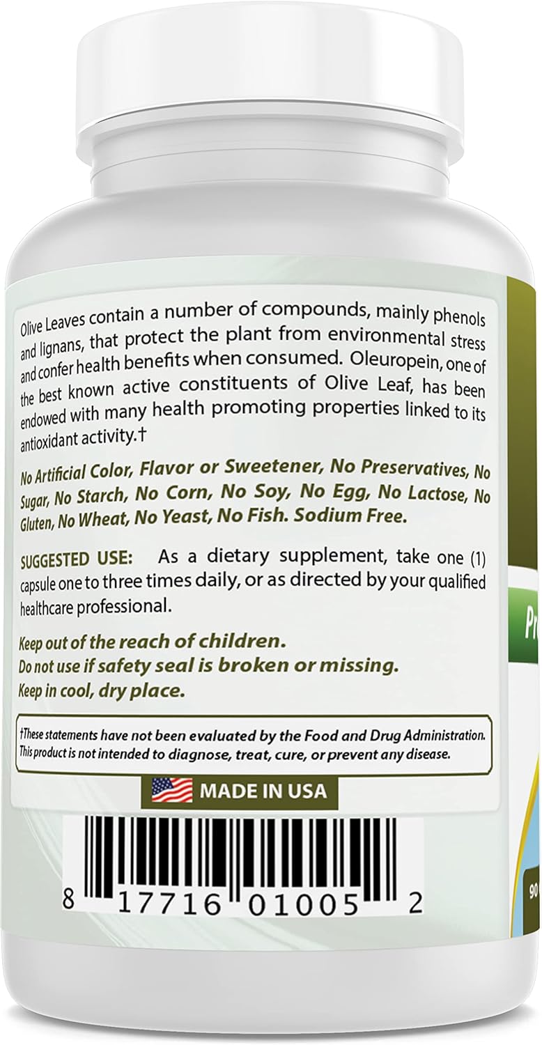 2 Pack Best Naturals Olive Leaf Extract 700mg - 180 Capsules