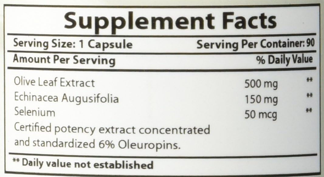 2 Pack Best Naturals Olive Leaf Extract 700mg - 180 Capsules