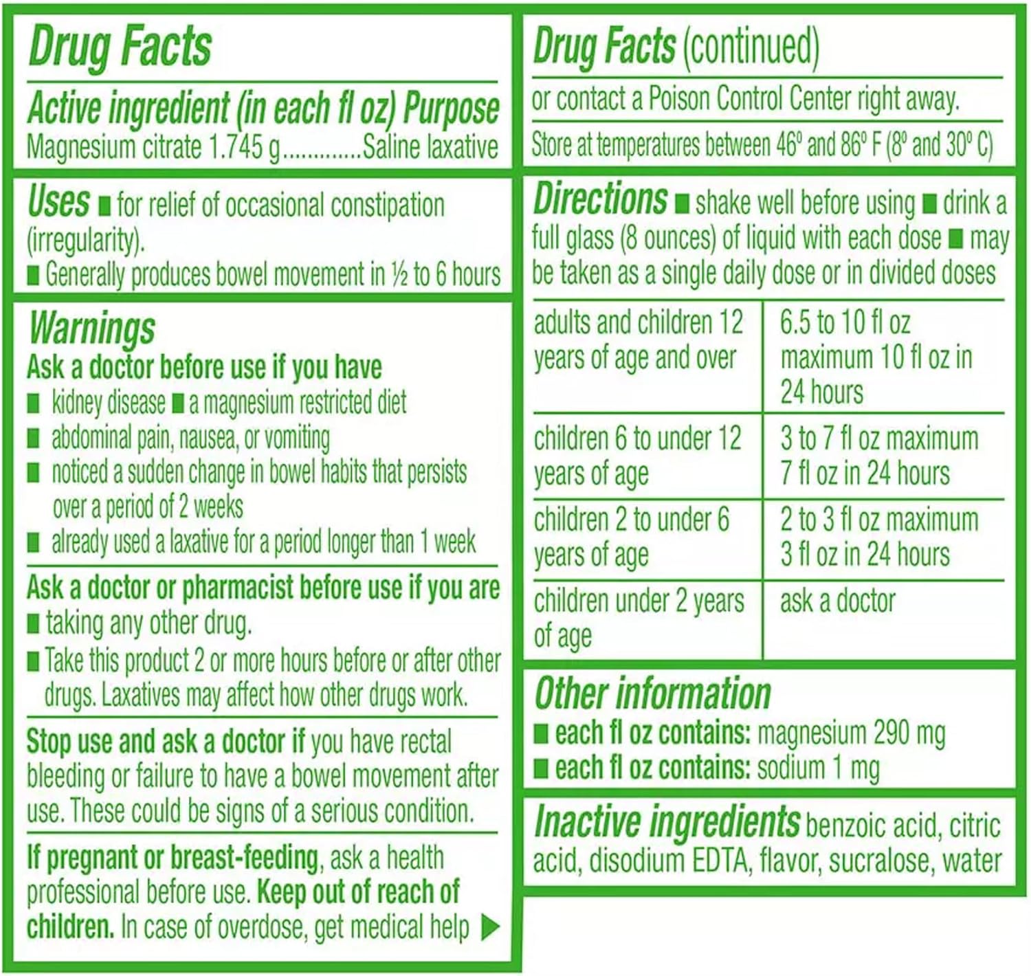 2 Pack Bleam Health Swan Magnesium Citrate Oral Solution 10 Oz - Gentle & Effective Liquid Laxative for Digestive Health - Regularity Support - Lemon Flavor - Includes Tip Card