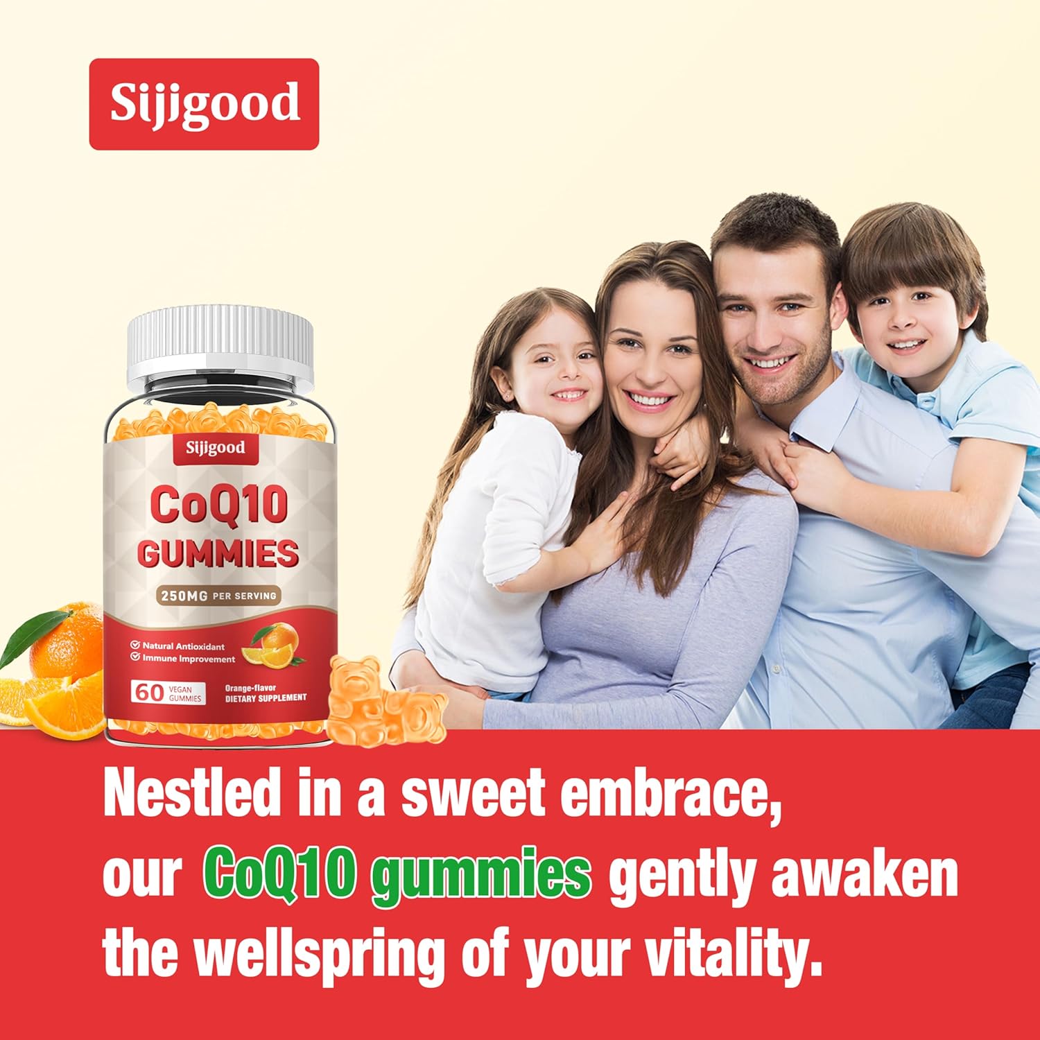 2 Pack CoQ10 Gummies with Omega-3, Vitamin E, B12, Magnesium, Zinc - Energy & Antioxidant Support - Sugar-Free Orange Flavor - 120 Gummies