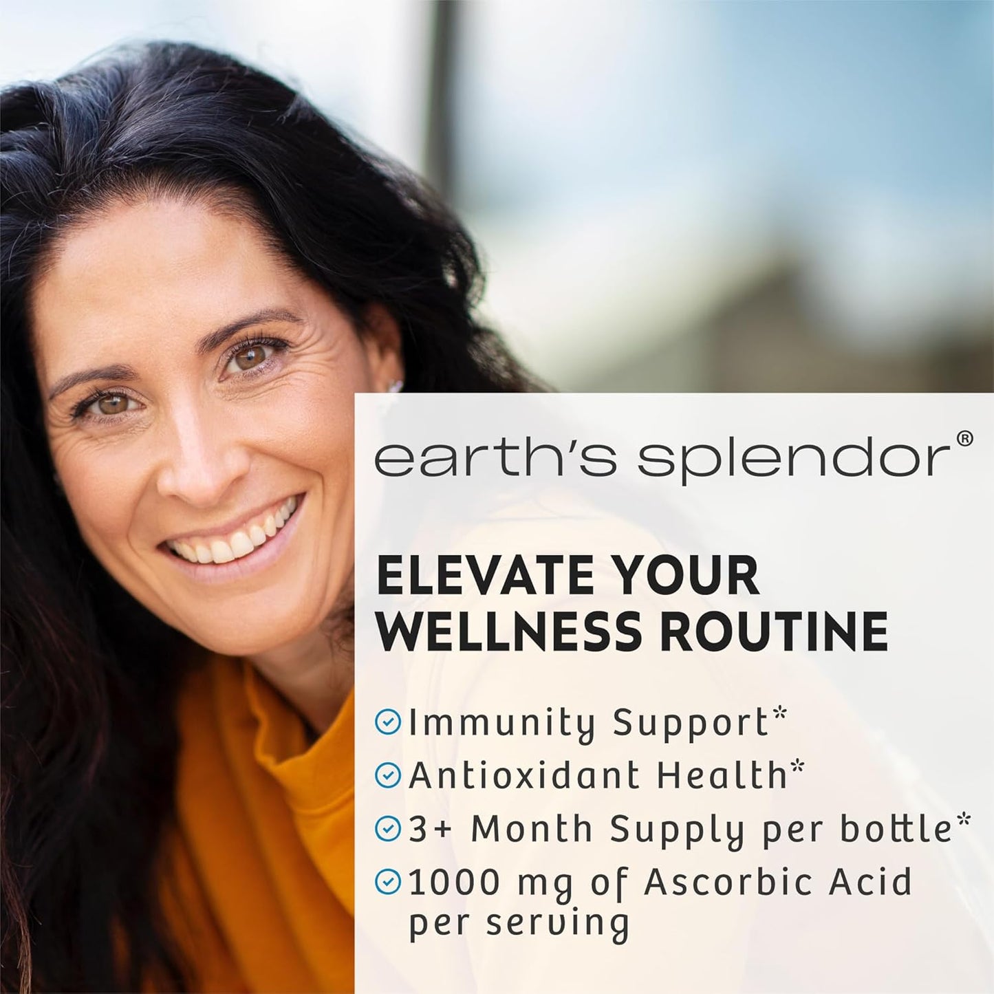 2 Pack Earth's Splendor Vitamin C 1000 mg Dietary Supplement - Immune Support & Antioxidant Health - 100 Caplets, 3+ Month Supply