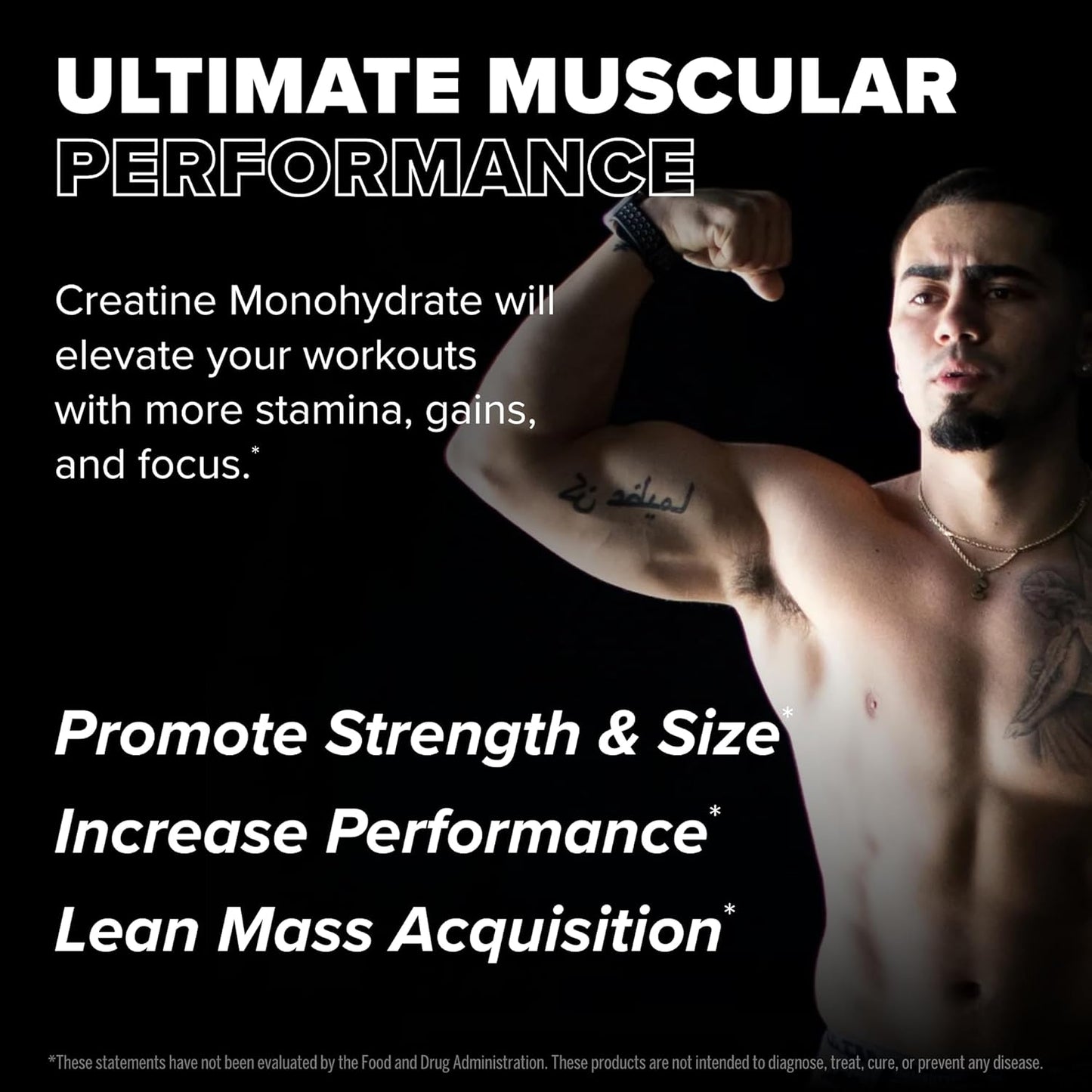 2-Pack FINAFLEX Pure Creatine Monohydrate Powder for Muscle Strength - 120 Servings, Unflavored Micronized Formula for Performance and Size Gains