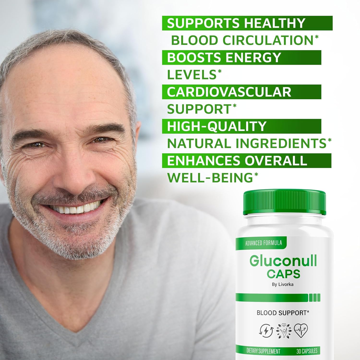 2 Pack Gluconull Caps - Advanced Blood Sugar Support Formula for Healthy Balance - 60 Capsules (2 Month Supply)