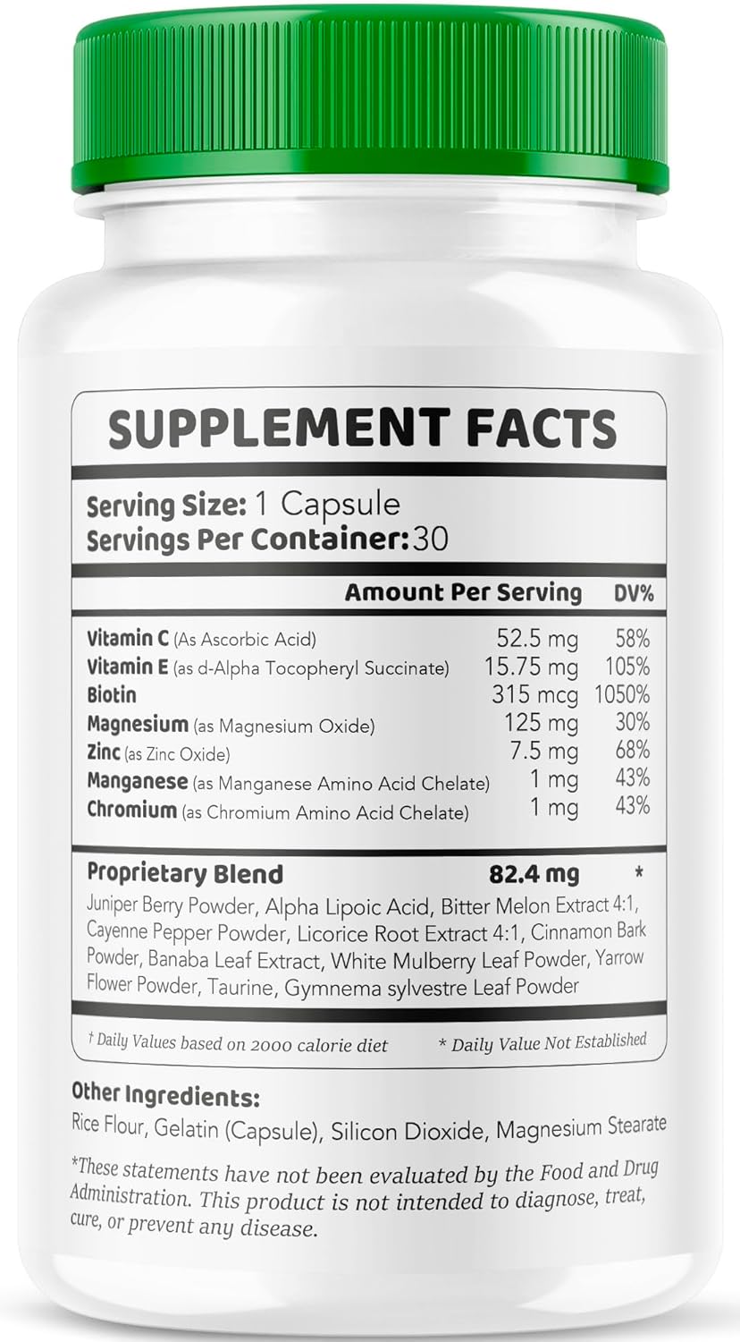 2 Pack Gluconull Caps - Advanced Blood Sugar Support Formula for Healthy Balance - 60 Capsules (2 Month Supply)