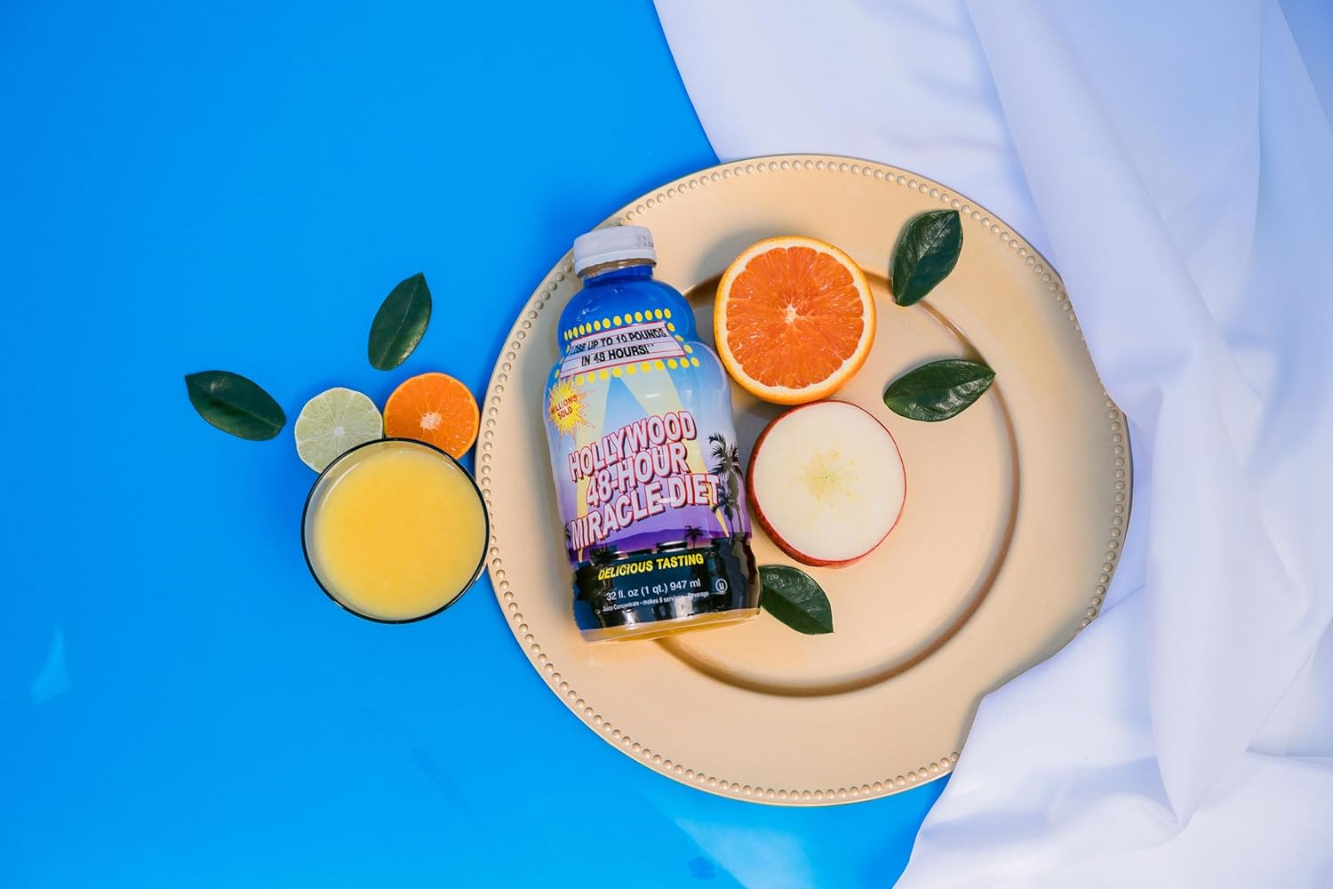 2-Pack Hollywood Diet 48-Hour Miracle Fruit Juice Cleanse for Weight Loss & Rejuvenation, Fast Acting Detox Drink - 32 Fl. Oz.