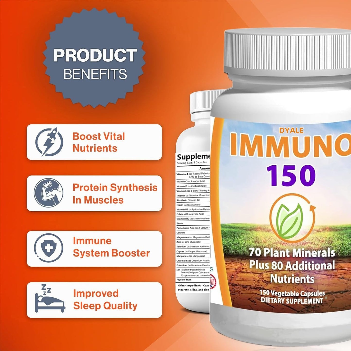 2 Pack Immuno 150 - Advanced Multivitamin & Immune Support - Daily Vitality & Nutrient Boost - 300 Capsules
