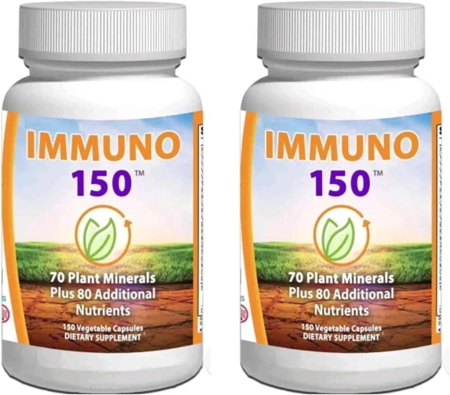 2 Pack IMMUNO 150 Complete Multi - Immune Support with 70 Plant Minerals 300 Count - Bulk Savings