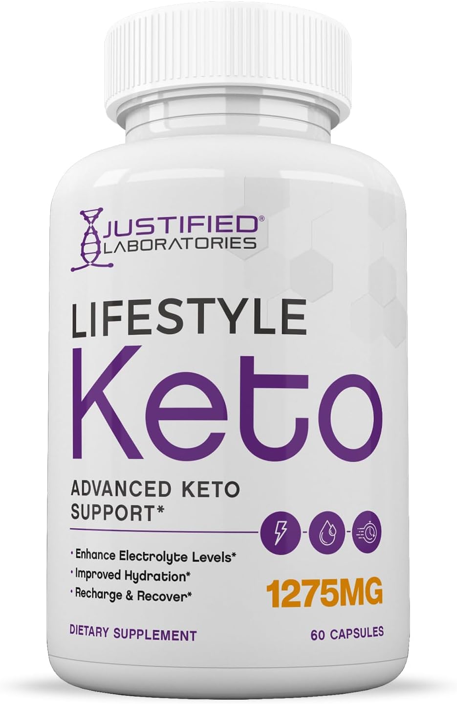 (2 Pack) Justified Laboratories Keto Pills 1275MG with Apple Cider Vinegar & Green Tea - 120 Capsules