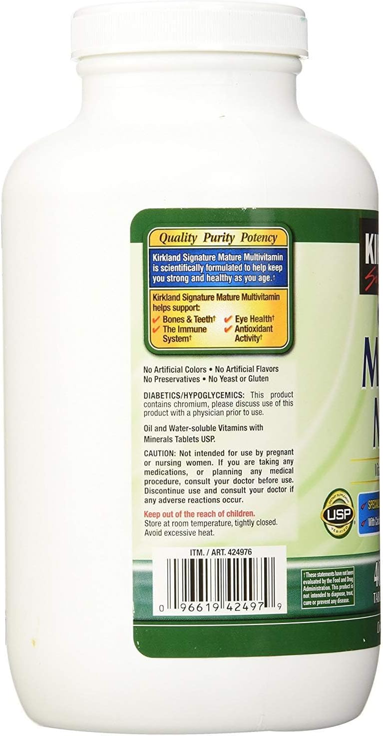2 Pack Kirkland Signature Adult 50+ Multi Vitamins & Minerals - 400 Tablets