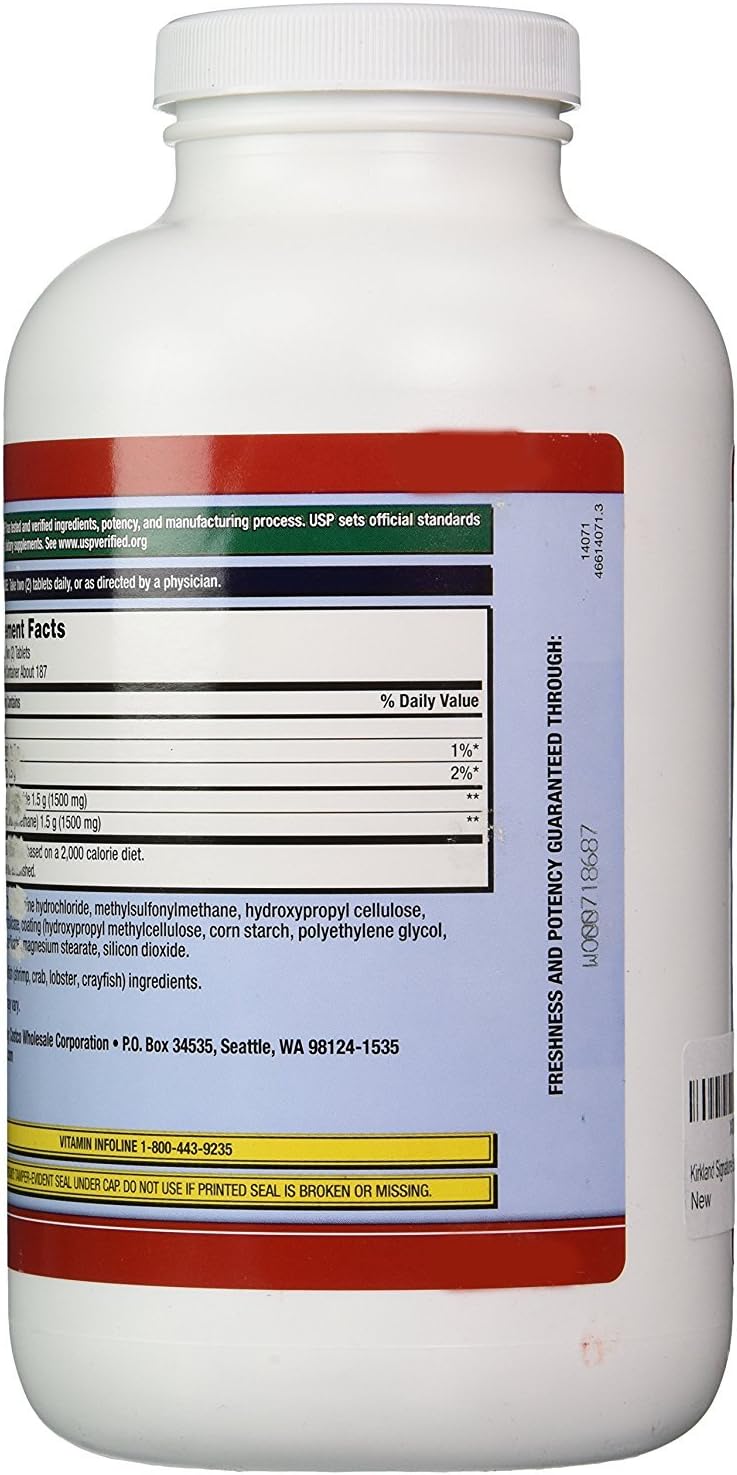 2 Pack Kirkland Signature Glucosamine with MSM - 375 Tablets