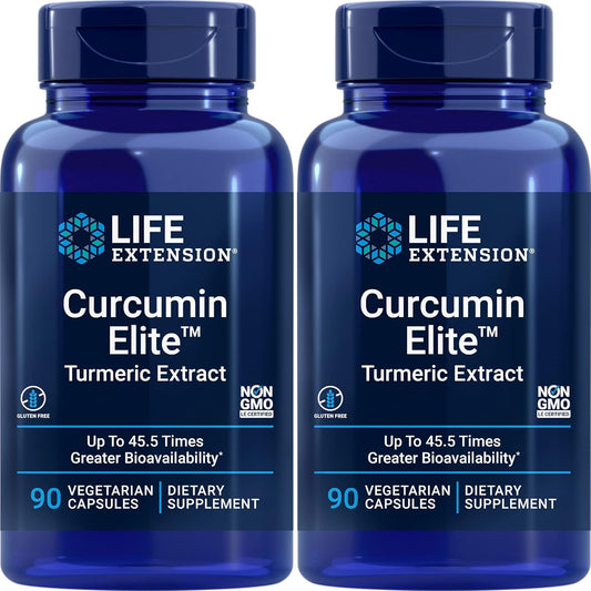 2-Pack Life Extension Curcumin Elite Turmeric Extract Capsules, 90 Count