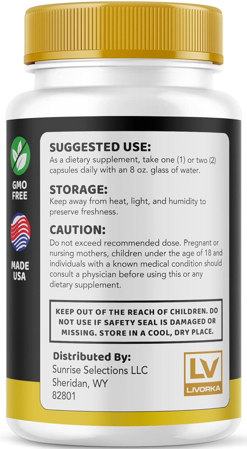 2 Pack LIVORKA Vigortrix Pills - Advanced Formula with 120 Capsules for 2 Months, Reviews Included