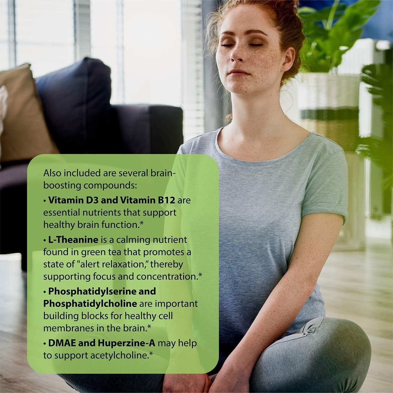 2 Pack Lumintrail Nutrition Healthy Brain Focus Tablets with Tumeric Extract & Pill Case