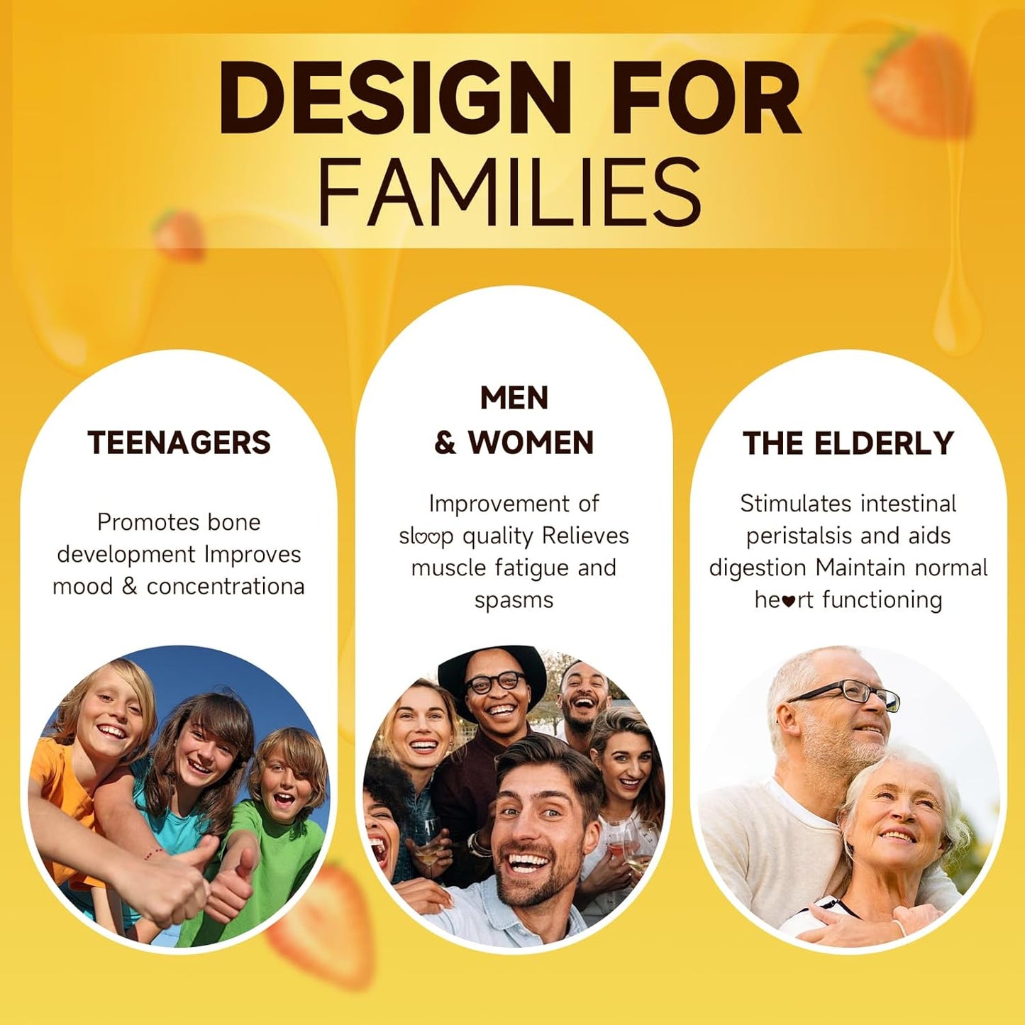 2 Pack Magnesium Oxide Gummies 400mg - Chewable Supplement for Adults & Kids - Nerve & Muscle Support - Non-GMO - Sugar-Free - Strawberry Flavor - 120 Count