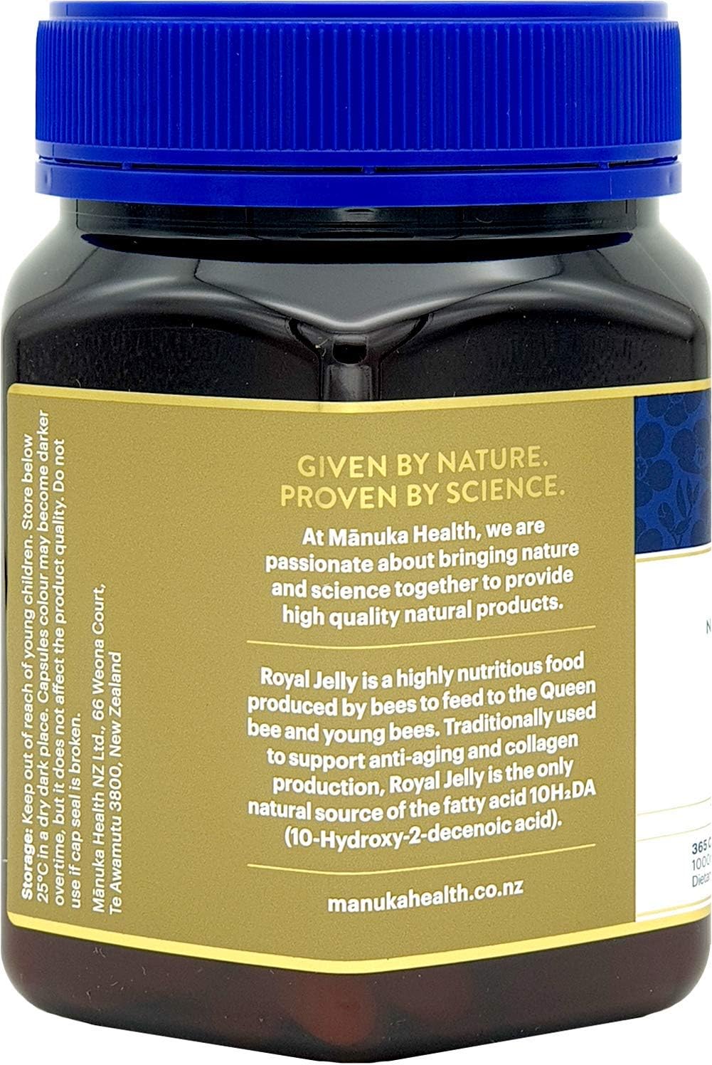 2 Pack Manuka Health 10hda Royal Jelly 1000mg Capsules - 365 Count - New Zealand Pure Royal Jelly for Immune Support, Skin Health, and Vitality