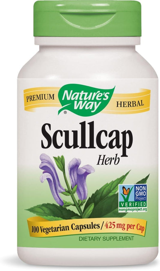 2 Pack Nature's Way Scullcap Herb Capsules - 100 Capsules