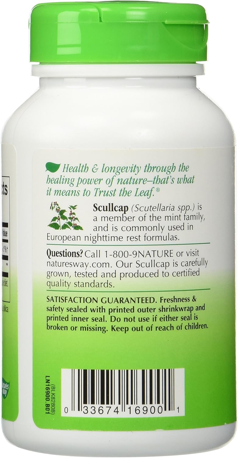 2 Pack Nature's Way Scullcap Herb Capsules - 100 Capsules