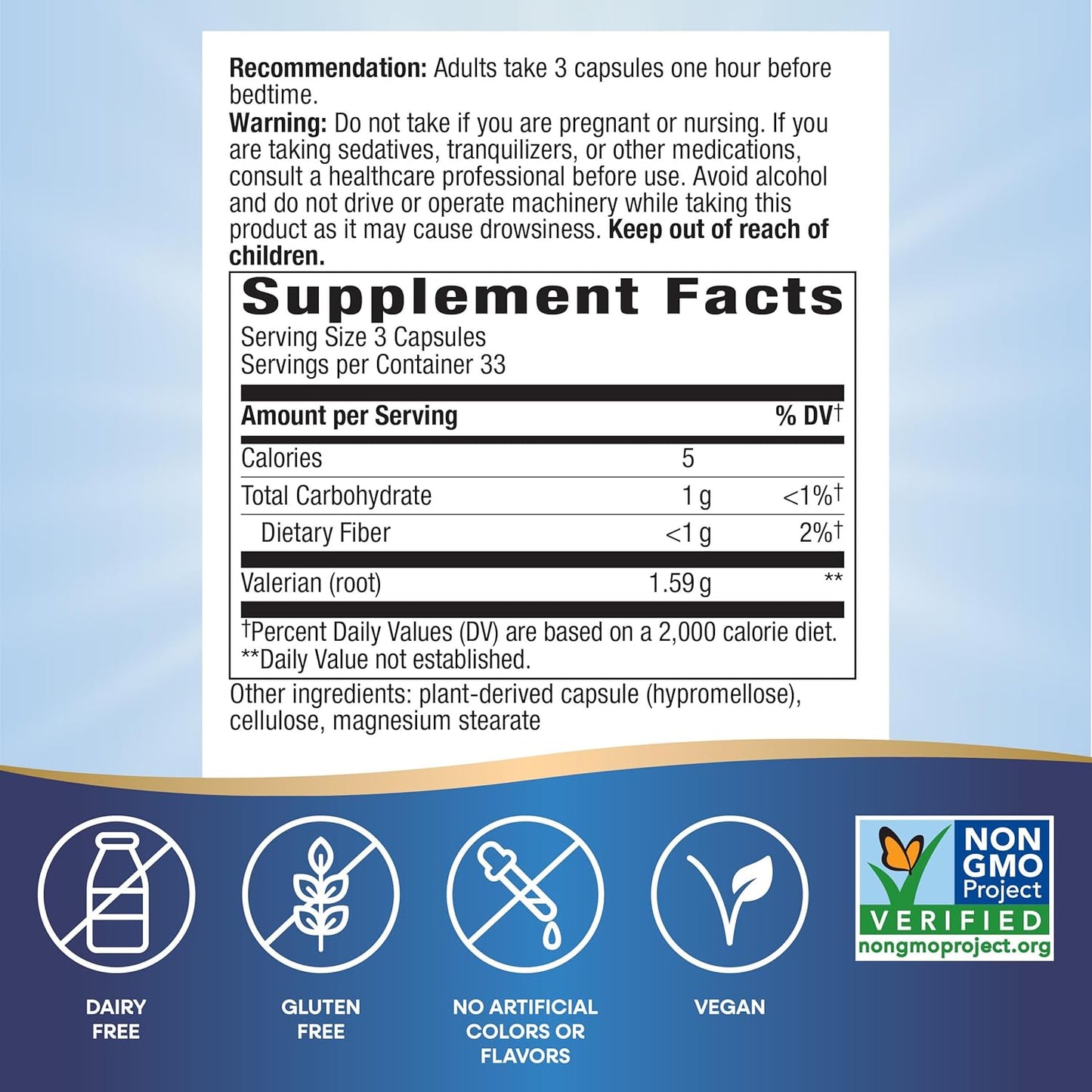 2 Pack Nature's Way Valerian Root Capsules for Traditional Sleep Support - Non-GMO, Gluten Free, Vegan - 200 Capsules total