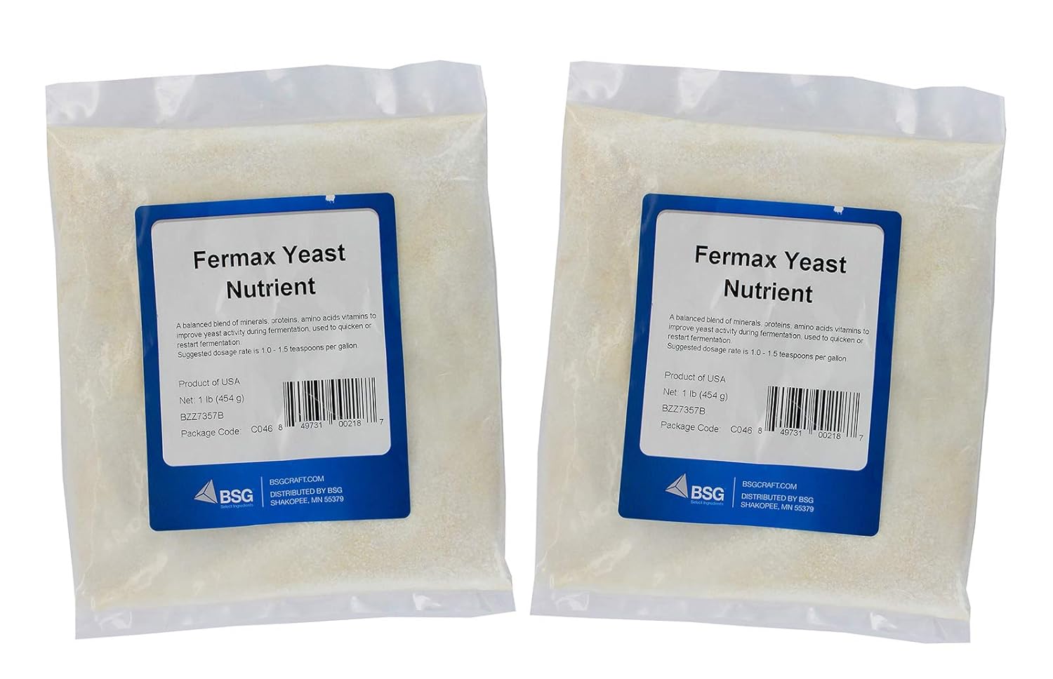 2 Pack of BSG Fermax Yeast Nutrient, 1lb - Enhance Yeast Performance for Better Brewing